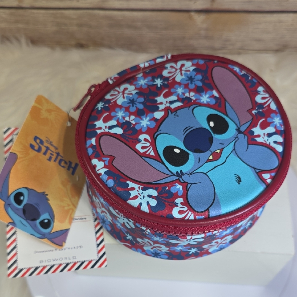 Disney Stitch Floral Round Travel Case